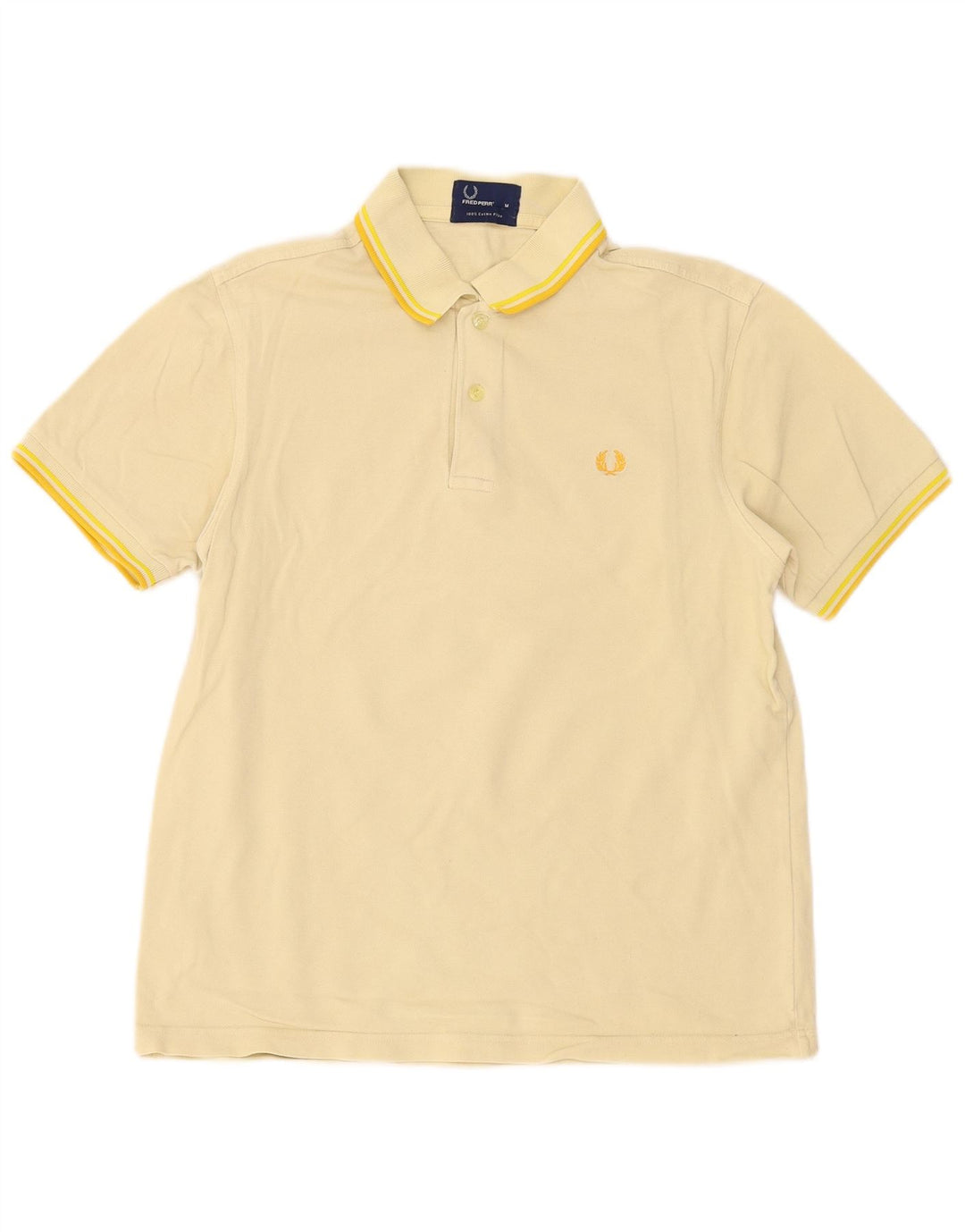 Polo da uomo Fred Perry in cotone giallo medio