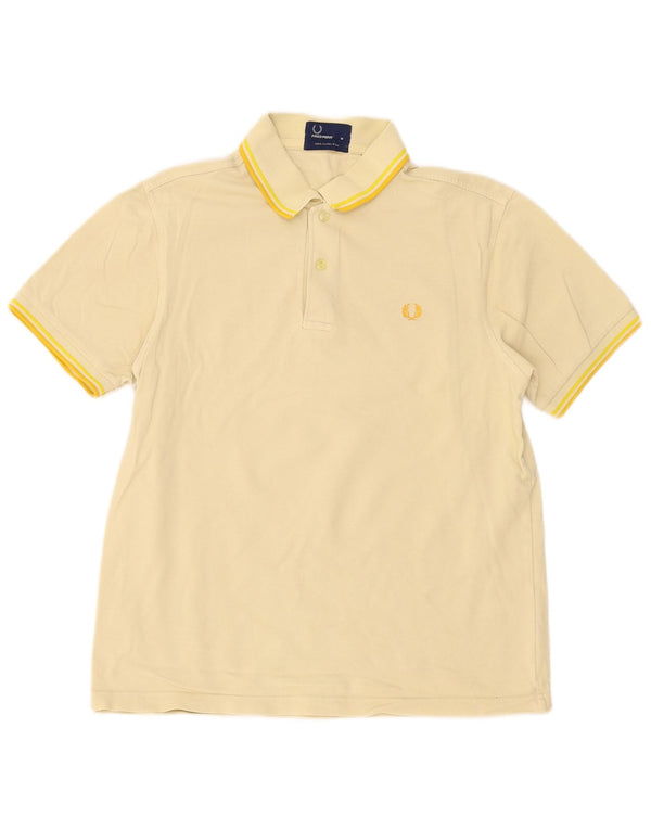 Polo da uomo Fred Perry in cotone giallo medio