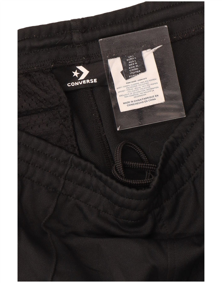 CONVERSE Pantaloni da tuta con grafica da uomo Joggers Large Black Colourblock