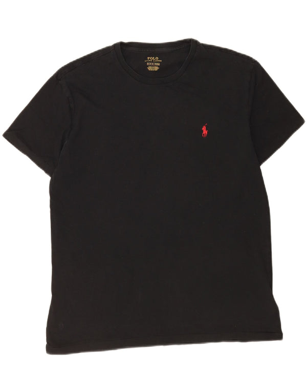 T-shirt da uomo Polo Ralph Lauren Top in cotone nero medio
