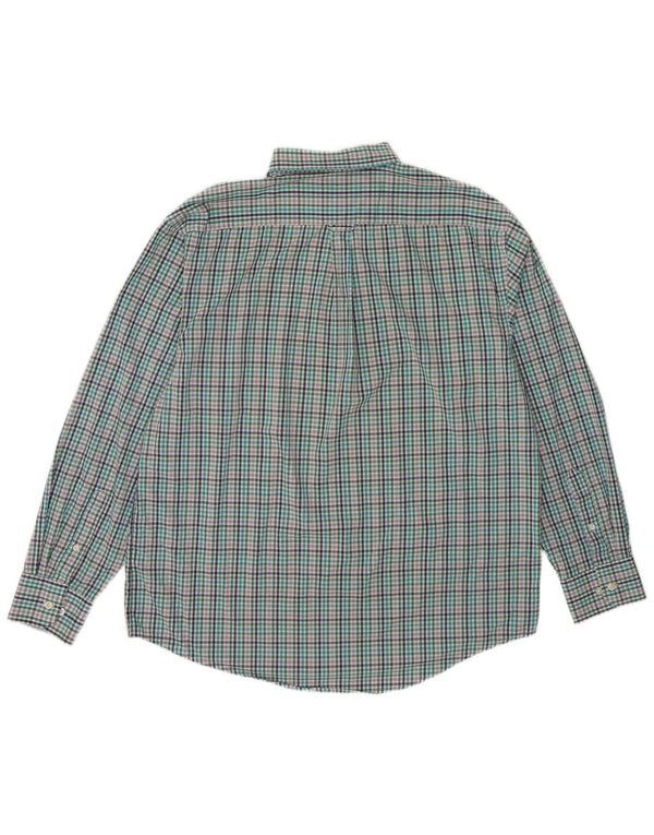 Camicia da uomo Izod grande in cotone a quadretti multicolore