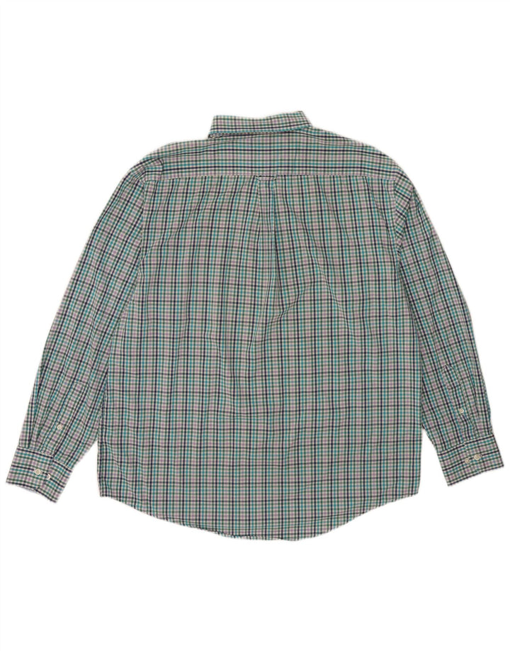Camicia da uomo Izod grande in cotone a quadretti multicolore