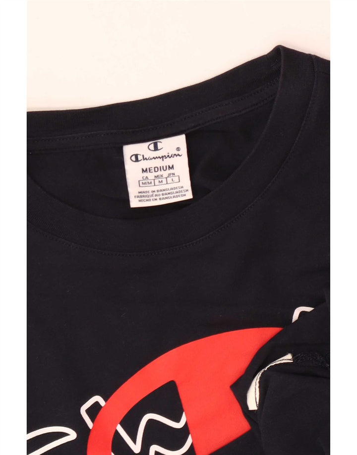 T-shirt grafica da donna Champion Top UK 12 medio blu navy