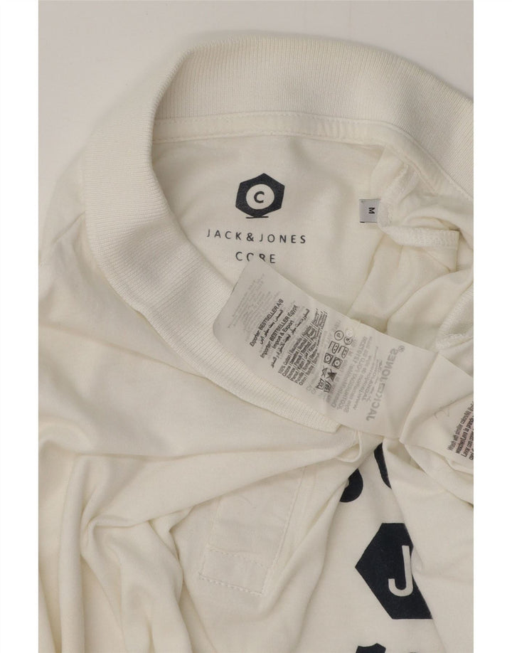 JACK & JONES Polo da uomo Core Graphic in cotone bianco medio