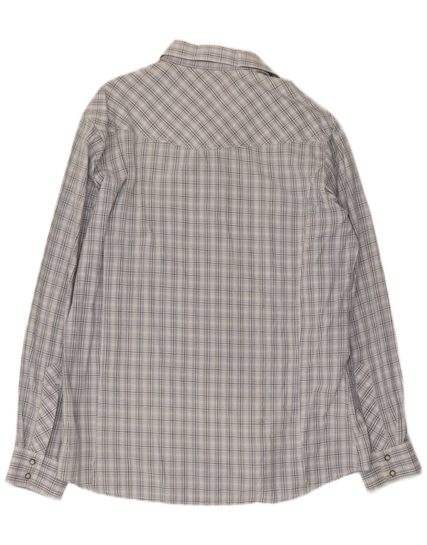 Camicia da uomo Marlboro Classics 2XL in cotone a quadri blu