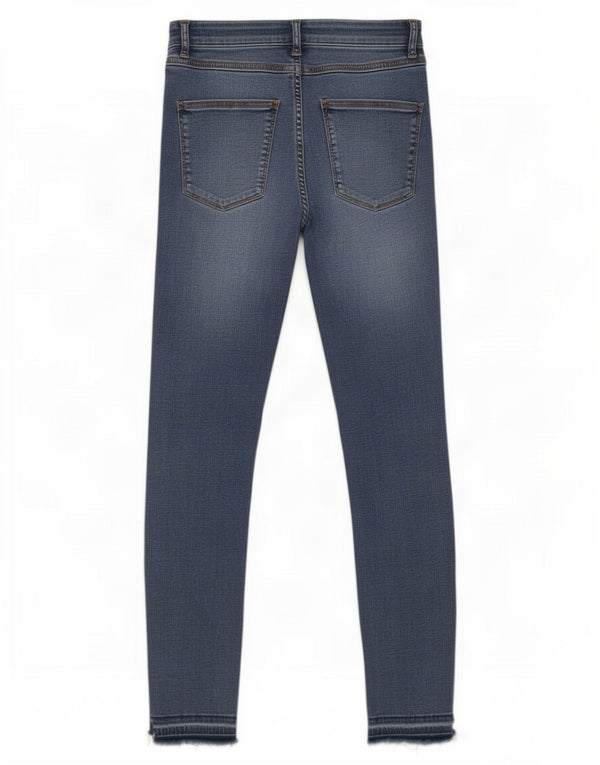 Jeans slim da donna Zara EU 38 Small W28 L27 Blu
