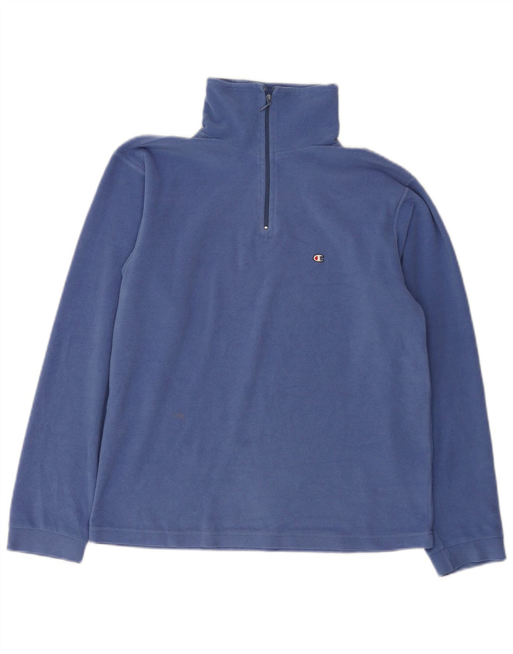 Maglione in pile CHAMPION da bambino con collo e zip 13-14 anni in poliestere blu navy