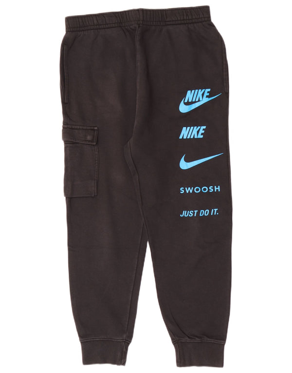 Pantaloni da tuta con grafica Nike da uomo, pantaloni da jogging, cotone medio nero