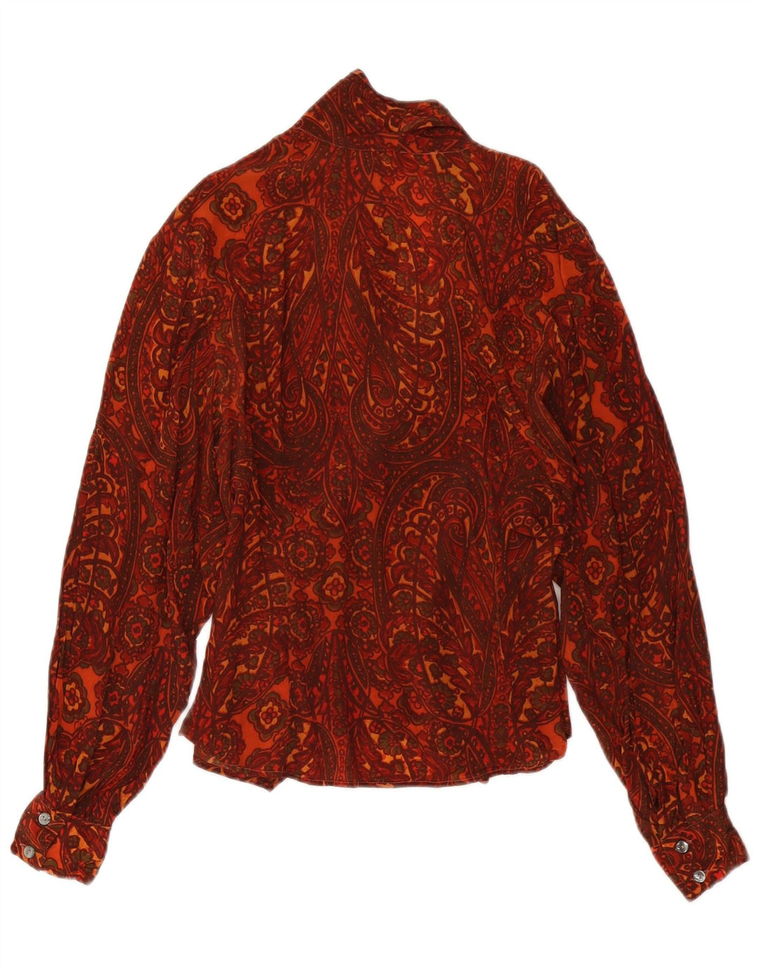 Camicetta camicia vintage da donna IT 44 Paisley bordeaux medio