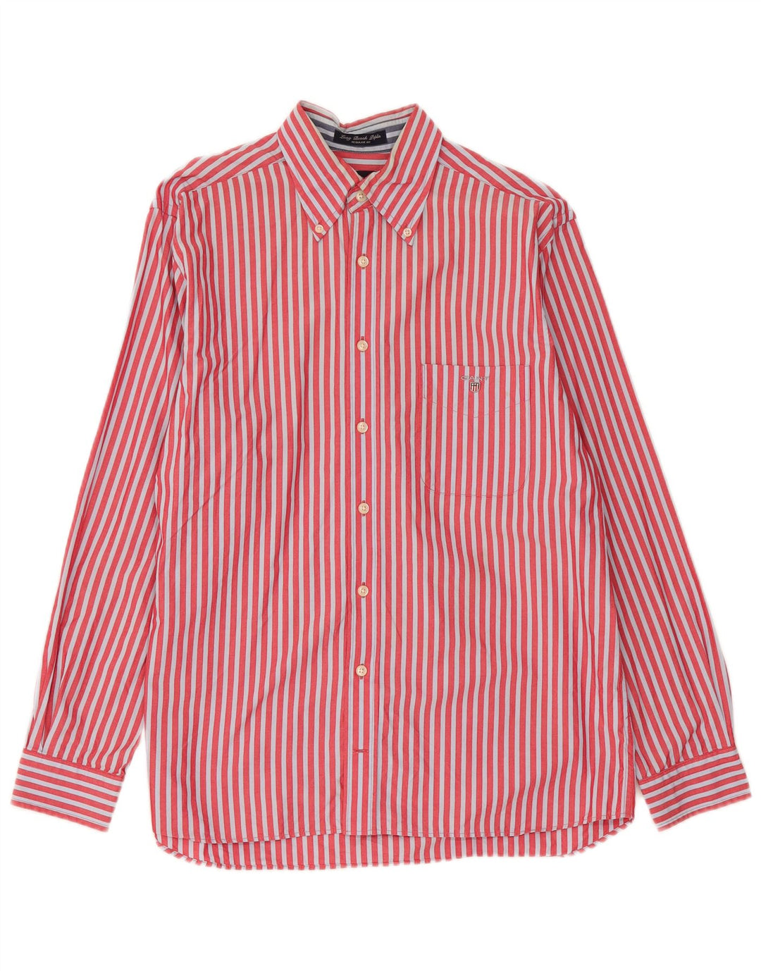 Camicia da uomo Gant in cotone a righe rosse medie