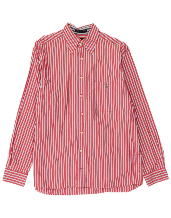 Camicia da uomo Gant in cotone a righe rosse medie