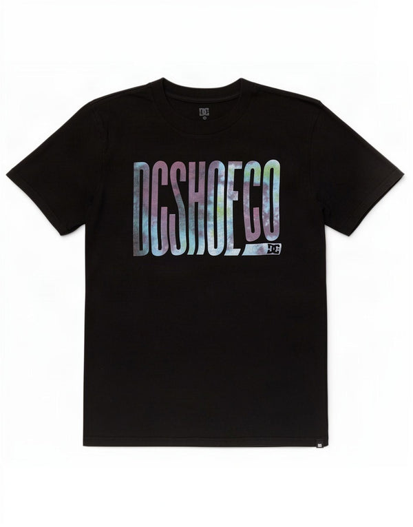 T-shirt grafica da uomo DC Top in cotone nero medio