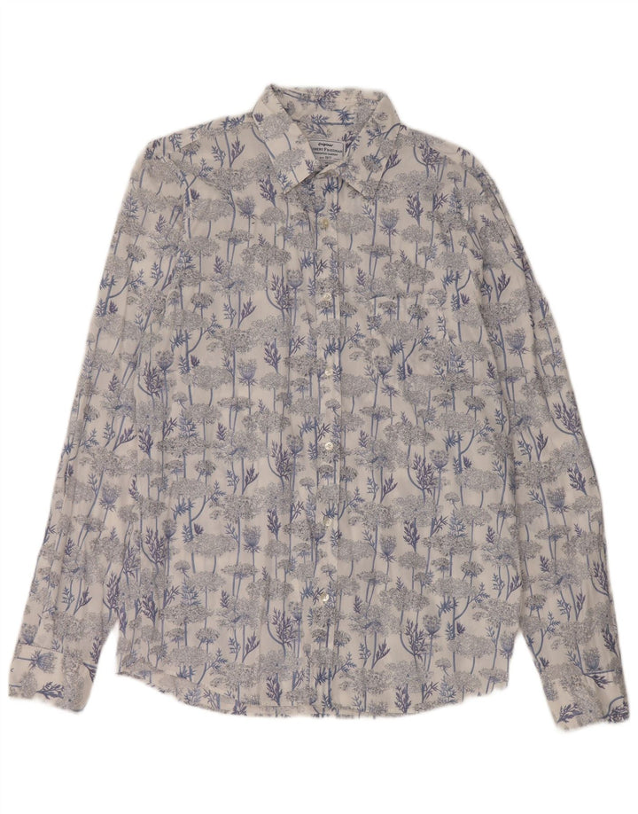 Camicia da uomo Robert Friedman grande cotone floreale blu