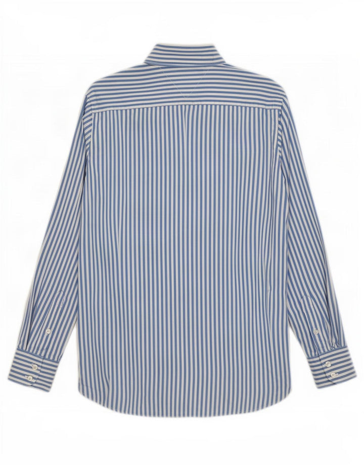 Camicia da uomo Tommy Hilfiger in cotone gessato blu medio