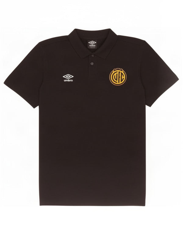 Polo grafica da uomo Umbro grande in cotone nero