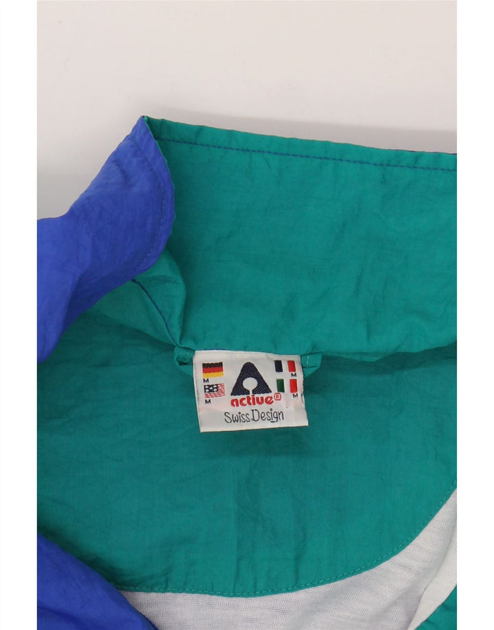 Giacca da tuta da uomo ACTIVE in poliestere color block blu medio