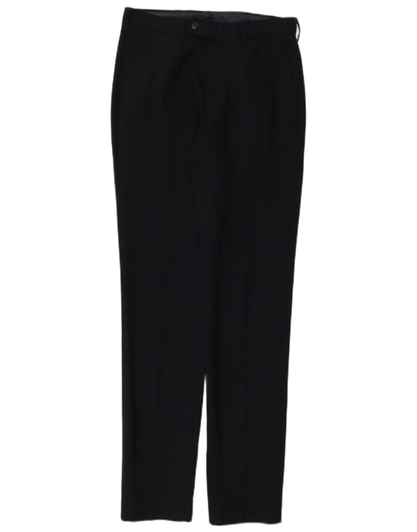 Pantaloni da abito slim da uomo Marks & Spencer W30 L33 in lana blu navy