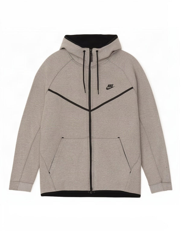 Felpa con cappuccio e zip Nike da uomo XL in cotone grigio