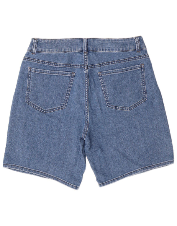 LEE Womens Riders Mid Rise Denim Shorts US 10 Large W30  Blue Cotton