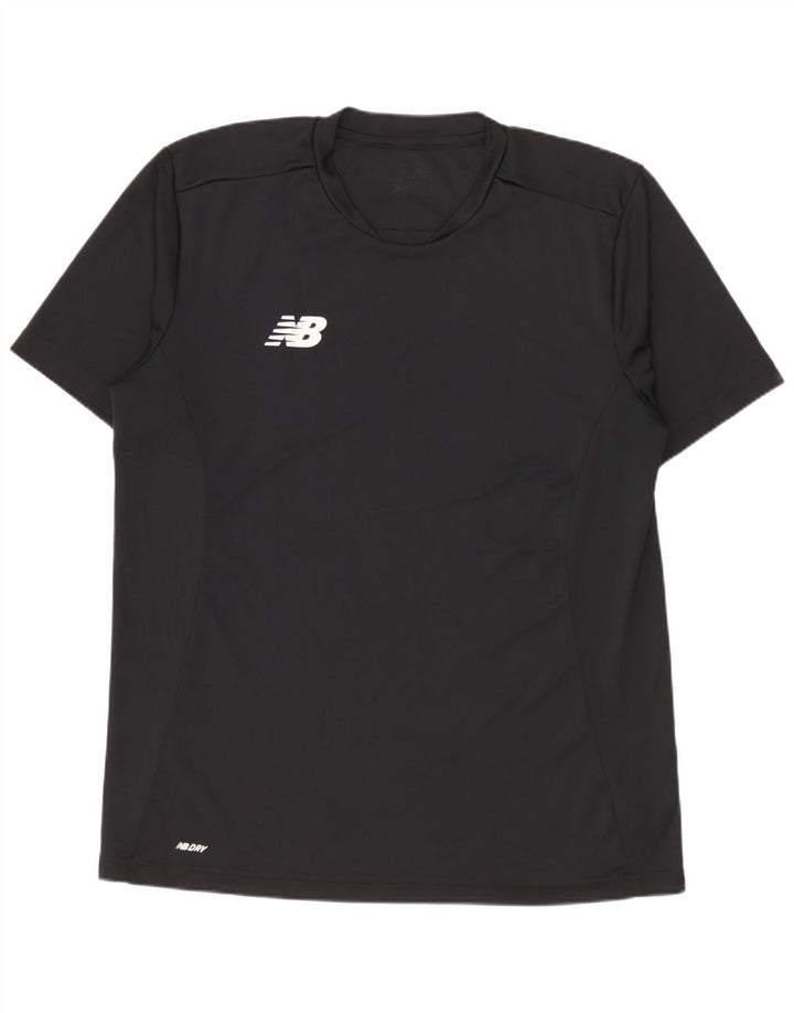 Maglietta grafica da uomo NEW BALANCE Top in poliestere nero medio