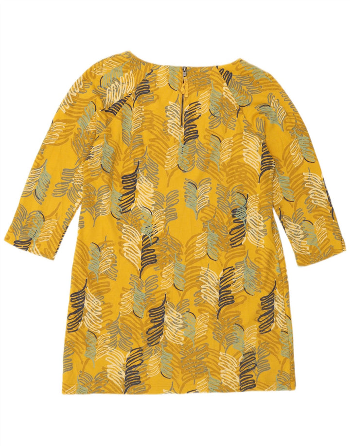 Abito a trapezio con maniche a 3/4 da donna White Stuff UK 14 Giallo medio floreale