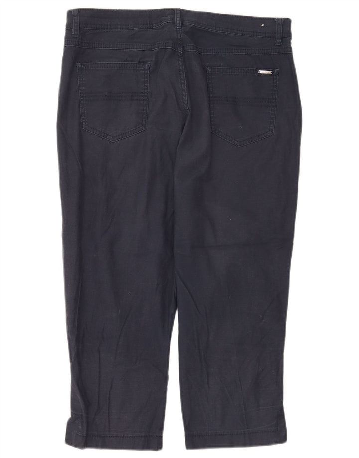 Pantaloncini chino bermuda da donna vintage W40 2XL blu navy