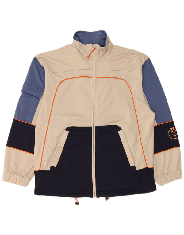 Giacca da tuta da ragazzo Lotto 15-16 anni 3XL Blu navy a blocchi di colore