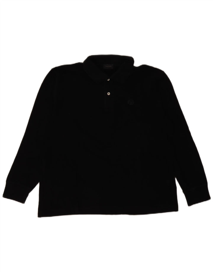 Polo Uomo Manica Lunga Sergio Tacchini IT 50 Cotone Medio Nero