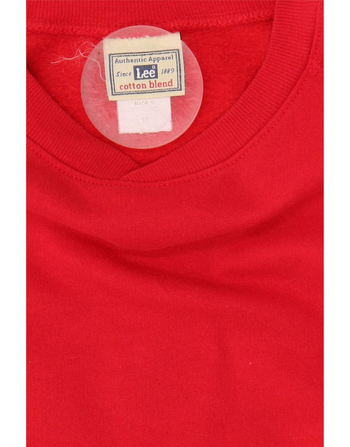 LEE Mens Sweatshirt Jumper Medium Red Cotton Vintage Lee and Second-Hand Lee from Messina Hembry 