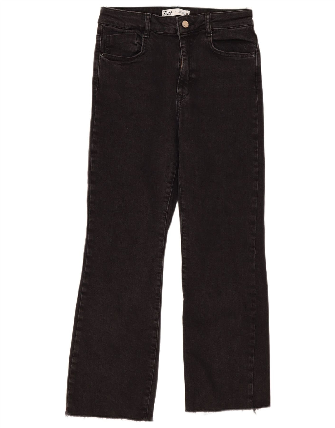 Jeans dritti da donna Zara EU 38 piccoli W28 L26 neri
