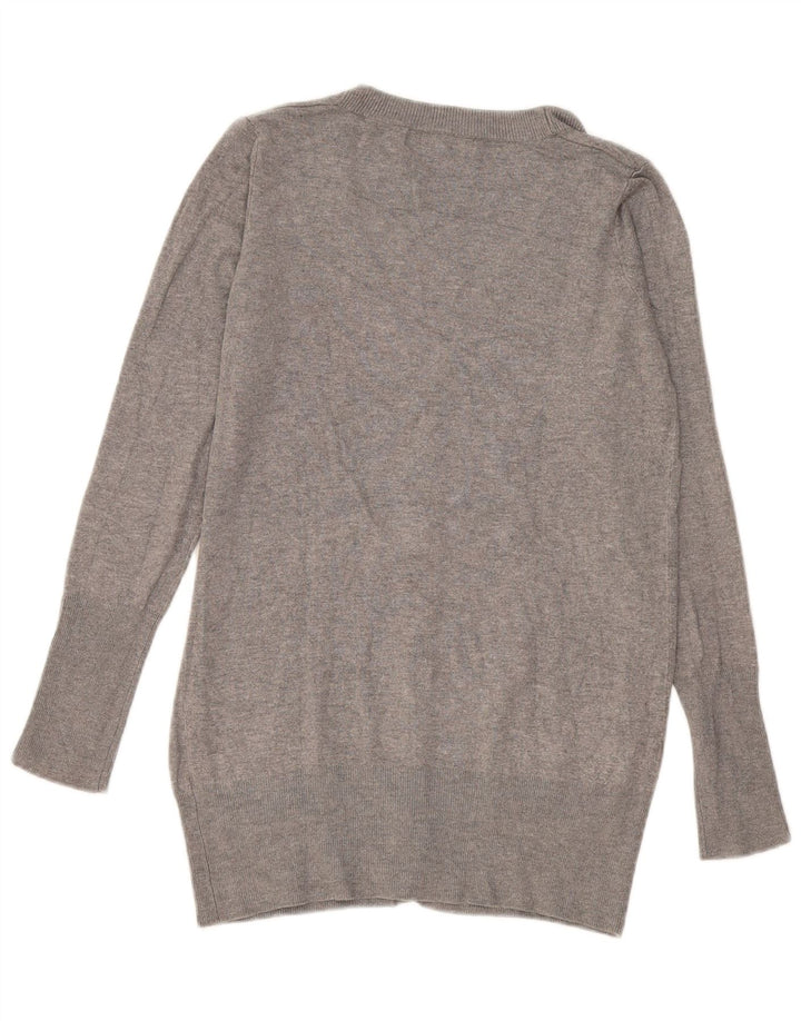 Maglione cardigan da donna Zara UK 14 grande grigio