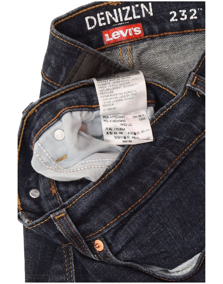 Jeans dritti slim Denizen da uomo Levi's W32 L32 cotone blu navy