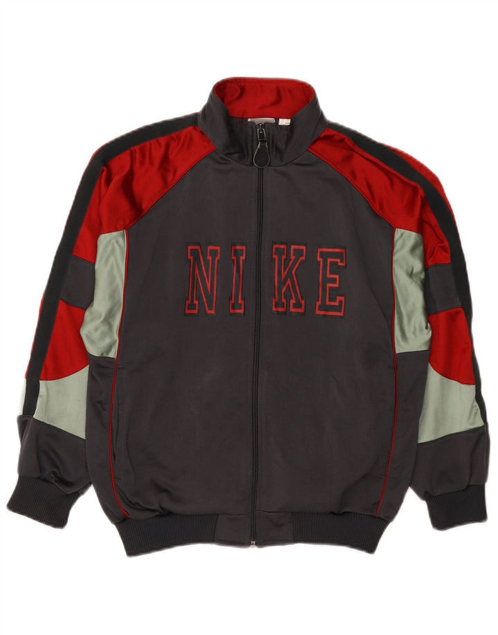 Giacca da ginnastica grafica da ragazzo Nike 10-11 anni Colorblock grigio medio