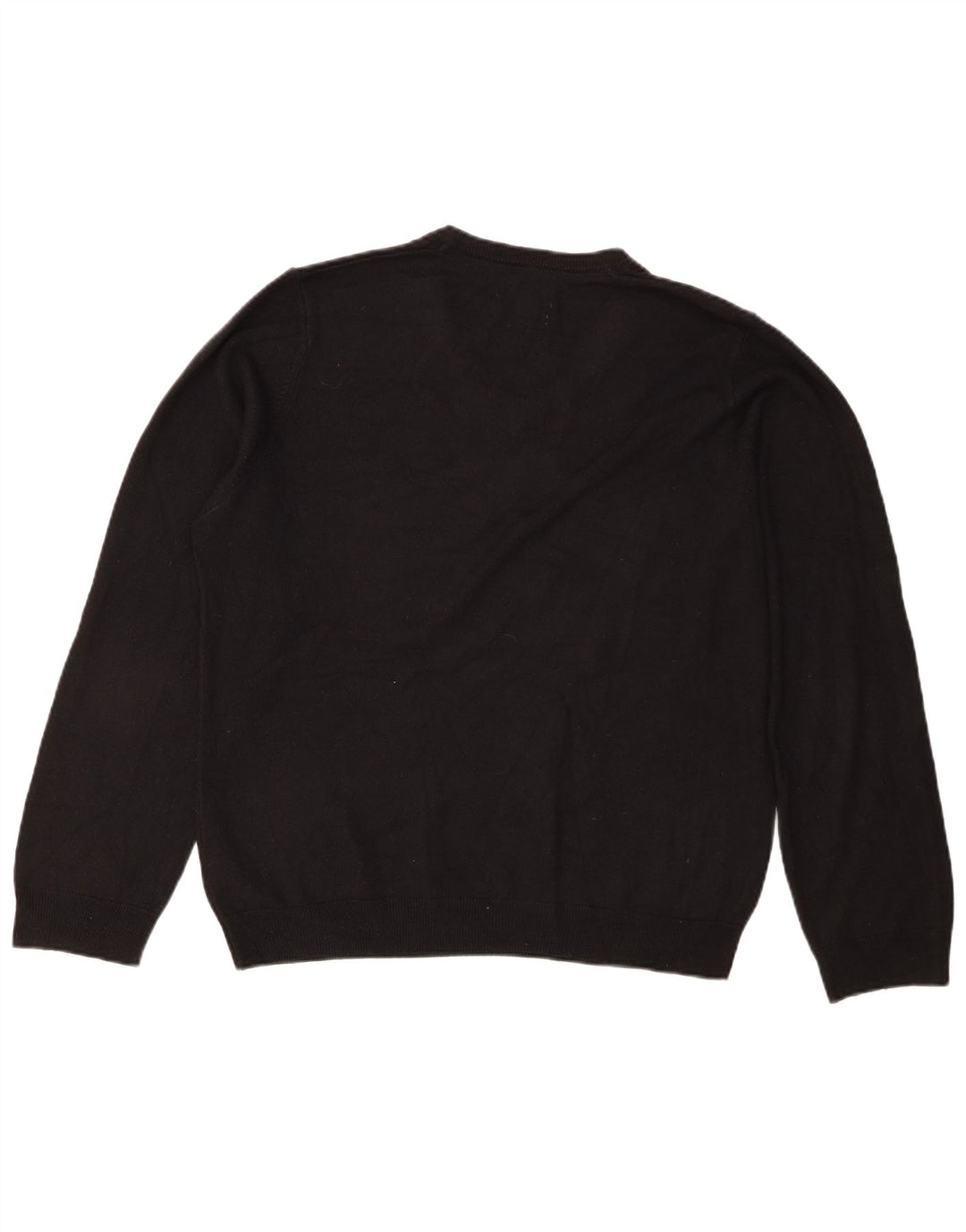 Maglione da uomo Marks & Spencer vestibilità regolare con scollo a V grande acrilico nero