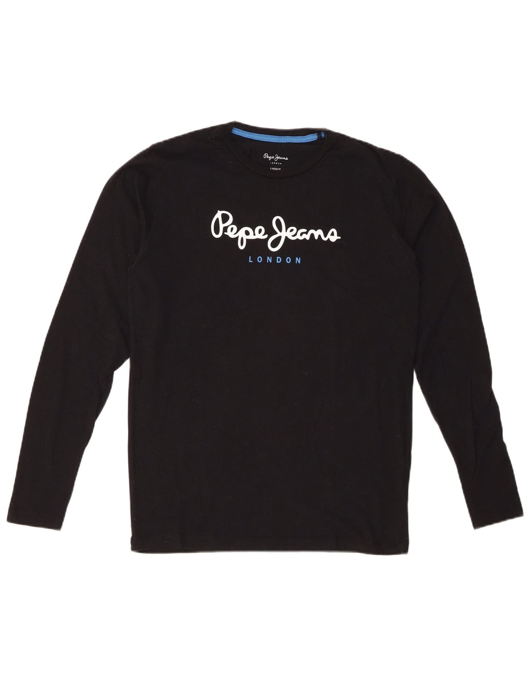 PEPE JEANS Top grafico da uomo a maniche lunghe piccolo nero