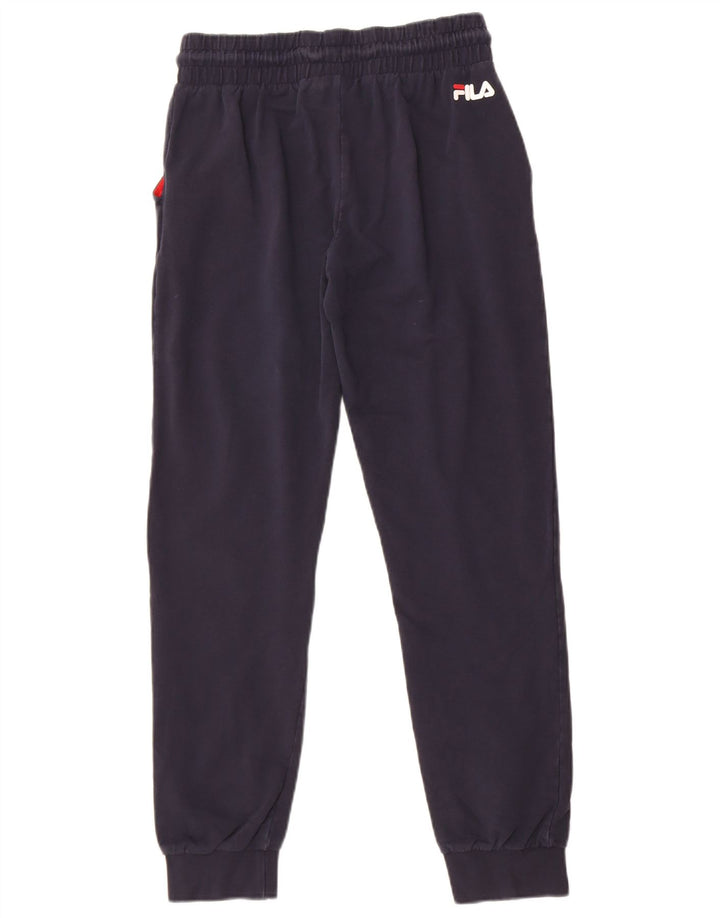 Pantaloni da tuta con grafica da donna Fila Joggers UK 10 Small Blu Navy