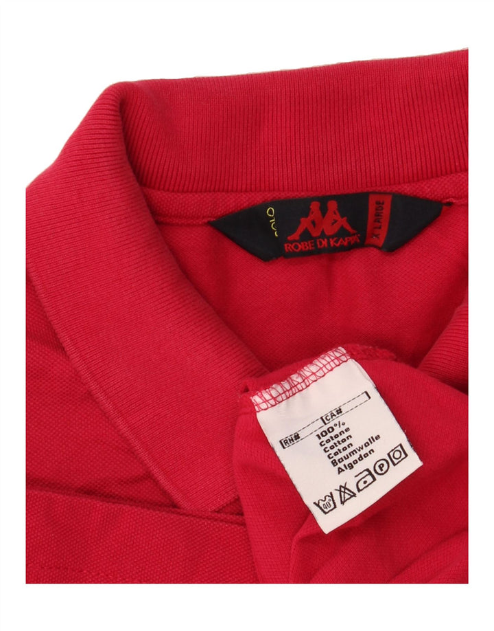 KAPPA Mens Polo Shirt XL Red Cotton Vintage Kappa and Second-Hand Kappa from Messina Hembry 