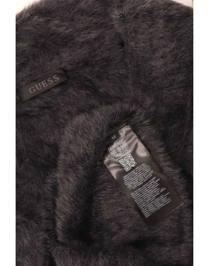 Maglione maglione a collo alto da donna Guess UK 10 piccolo grigio poliammide