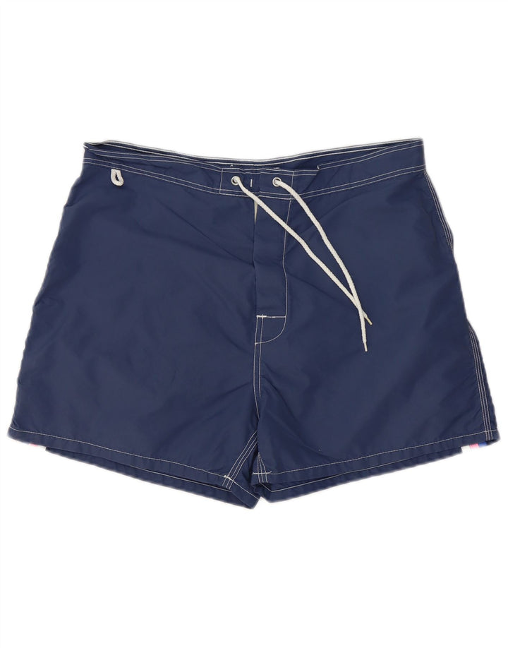 Pantaloncini da bagno da uomo Sundek medio in nylon blu navy