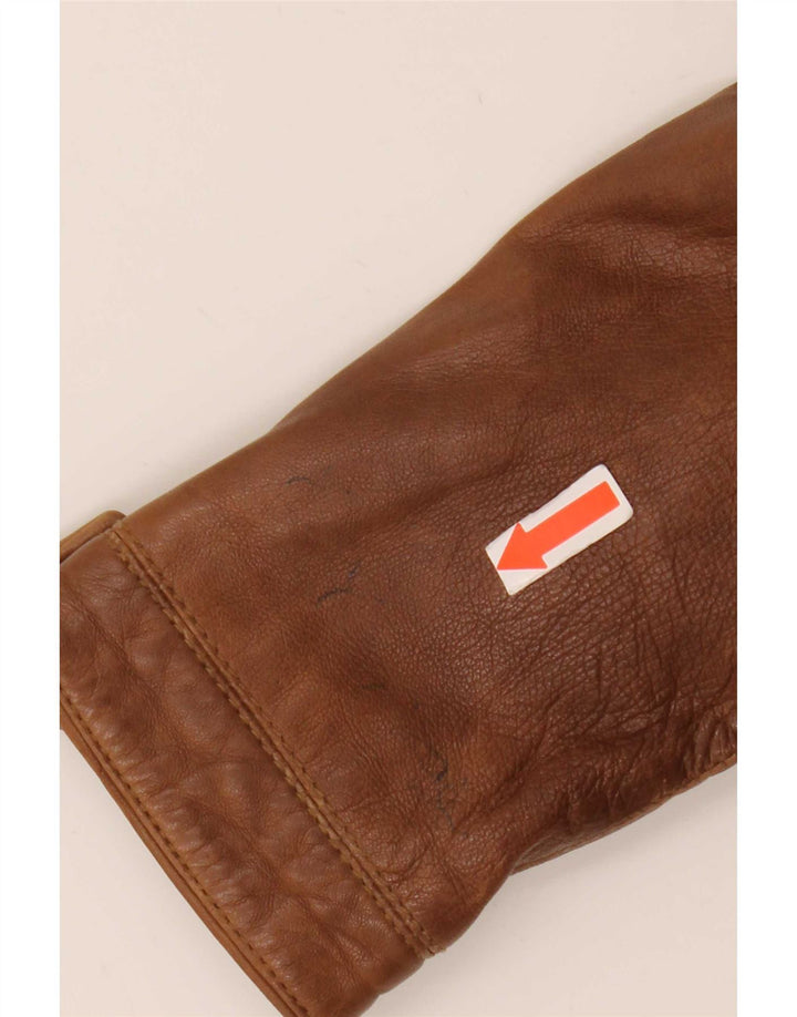 Massimo Dutti Giacca in pelle da motociclista da donna UK 10 Small Marrone