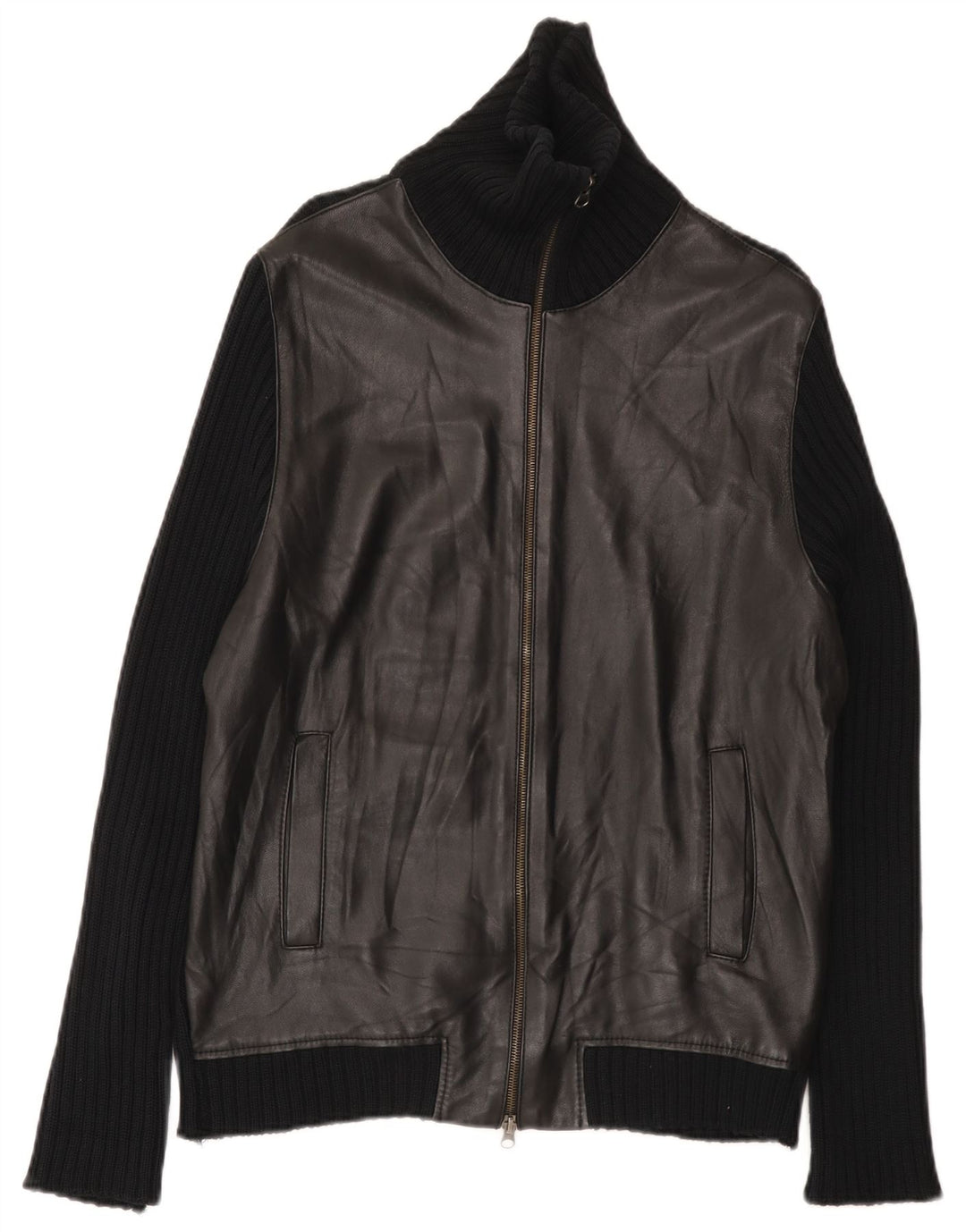 Maglione cardigan da uomo Zara grande in cotone nero