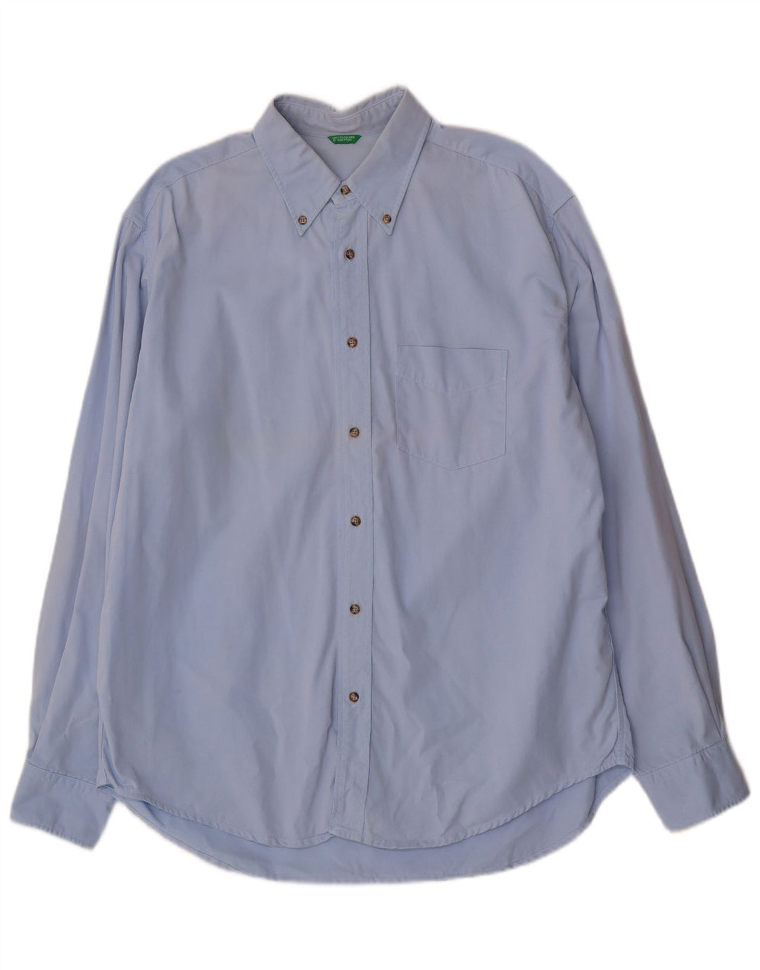 Camicia Benetton Uomo XL Cotone Blu