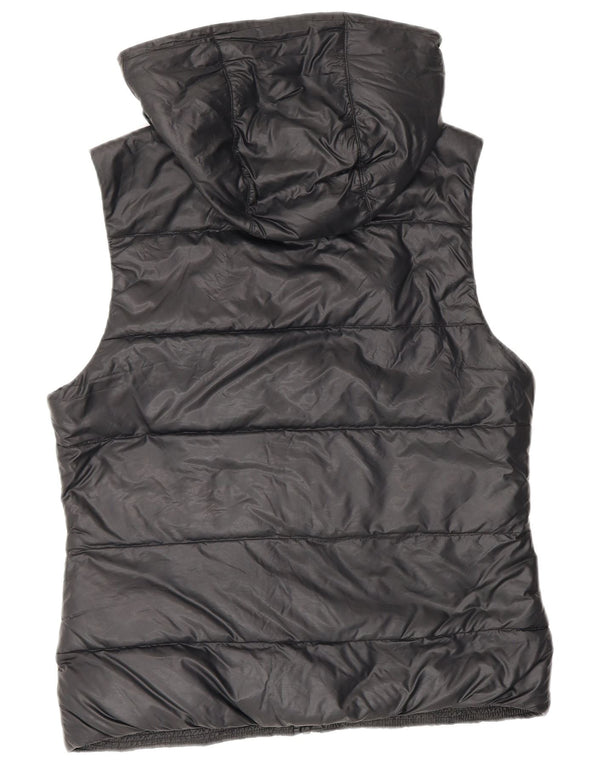 Gilet imbottito con cappuccio da donna Nike UK 14 medio nylon nero