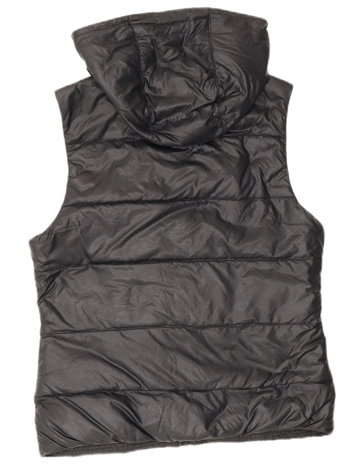 Gilet imbottito con cappuccio da donna Nike UK 14 medio nylon nero