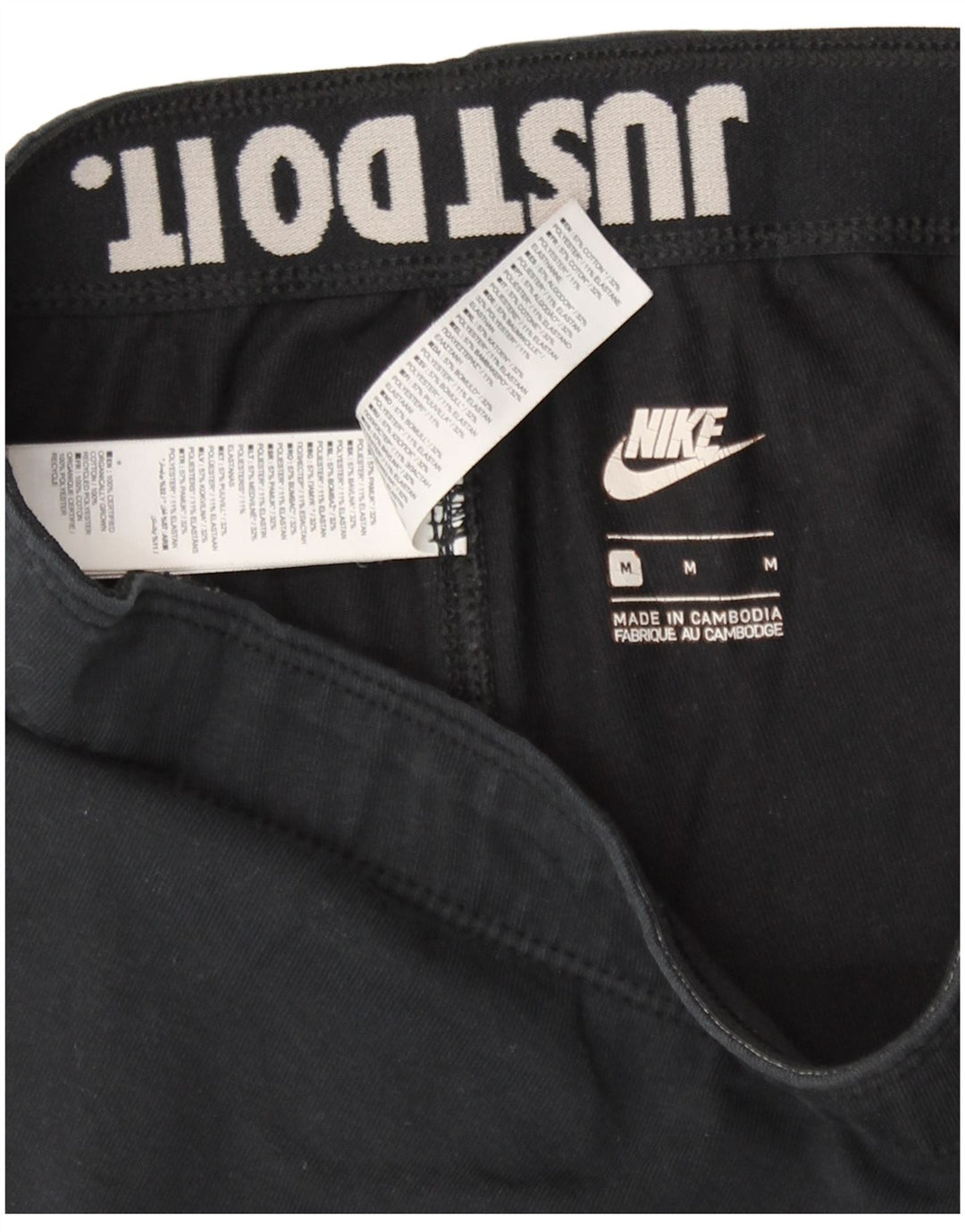 Leggings grafici da donna Nike UK 12 cotone medio nero