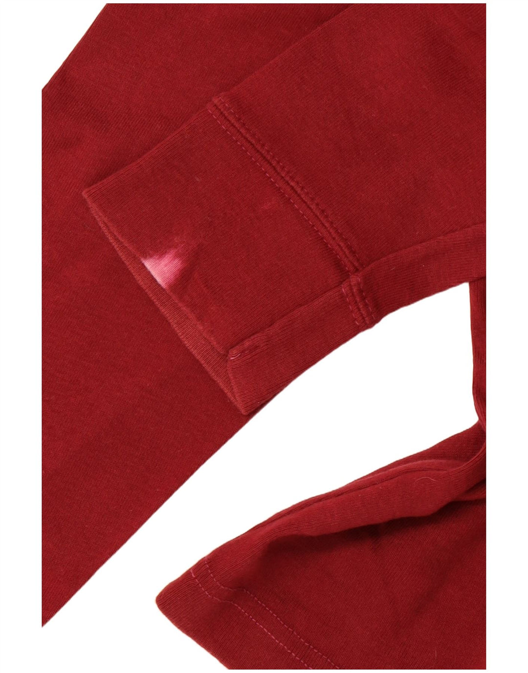 Top da donna LEE manica lunga UK 16 grande rosso cotone