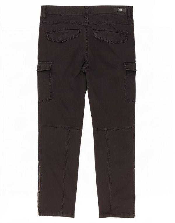 Pantaloni cargo dritti da donna Diesel W29 L29 cotone nero