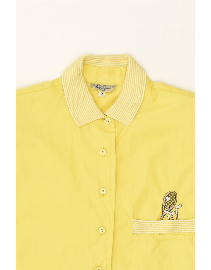 LES COPAINS Womens Polo Shirt UK 18 XL Yellow Cotton | Vintage Les Copains | Thrift | Second-Hand Les Copains | Used Clothing | Messina Hembry 