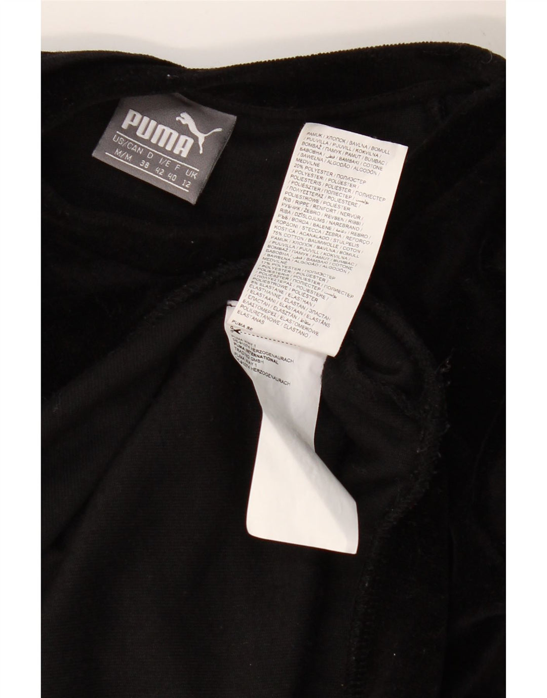 PUMA Felpa con grafica oversize da donna UK 12 Medium Black Cotton