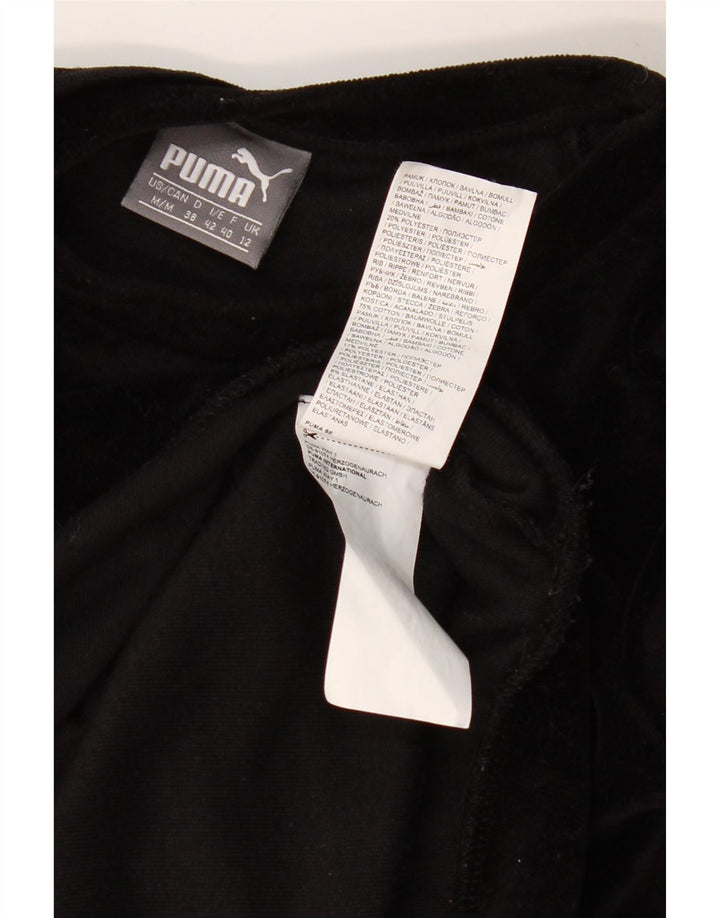 PUMA Felpa con grafica oversize da donna UK 12 Medium Black Cotton